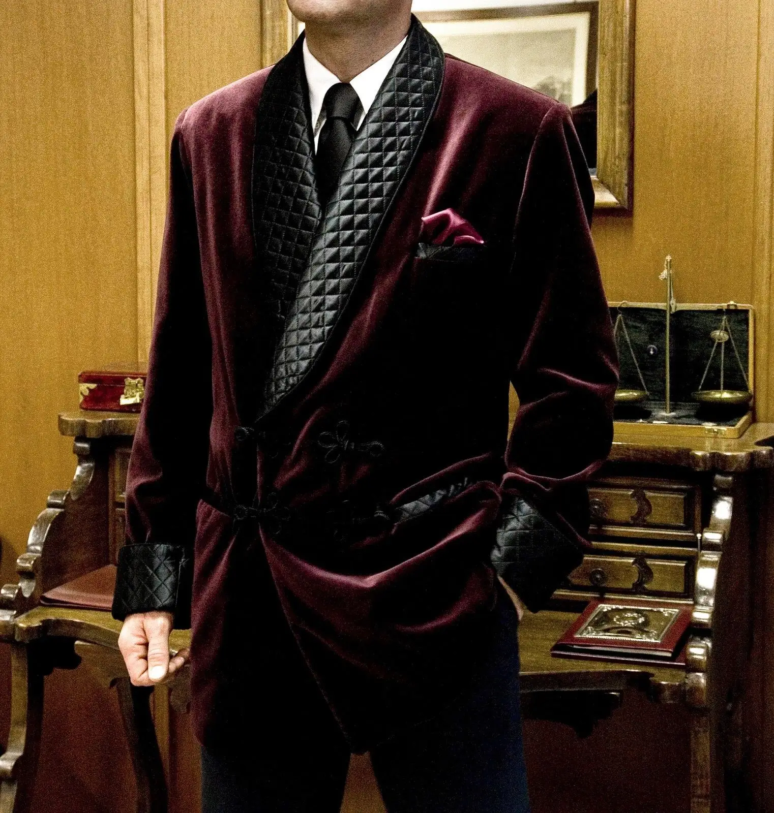 남성 빈티지 블레이저 세련된 흡연 Bilberry 저녁 파티 착용 코트 자켓 적갈색 벨벳 블레이저 남성 신랑 코트
