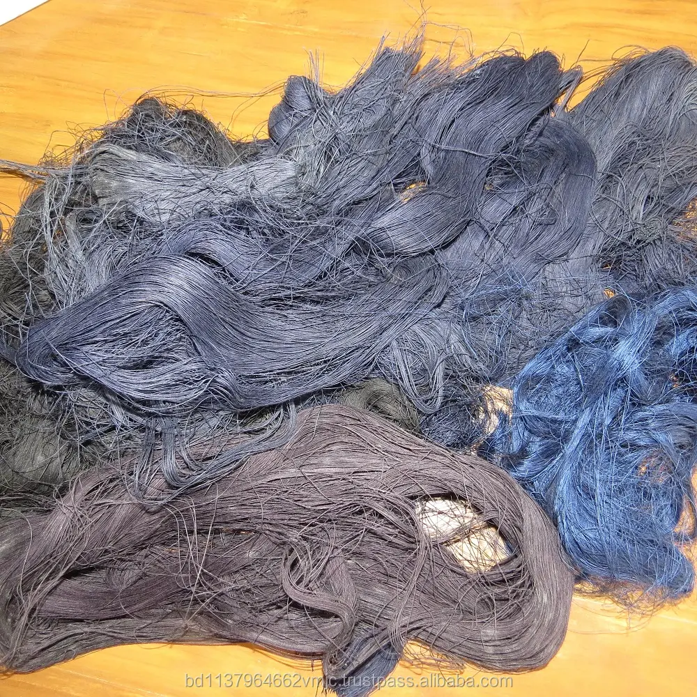 100% cotton denim black & blue yarn waste
