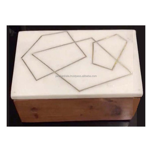 Best Unique Design And Pure <b>White</b> Marble Inlaid <b>Boxes</b> For Home Decoration And <b>Gifted</b> Purpose With Glossy - Product Image 1