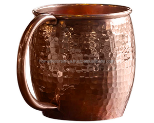 Mug Moscow Mule Mega Mule en cuivre martelé poli fait main, vintage, 28 oz - Product Image 1