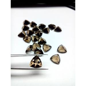 Pierre précieuse de quartz fumé naturel de qualité AAA faite à la main 10mm forme de billion 6mm couleur marron 3 carats couleur jouer lâche à facettes en gros - Product Image 1