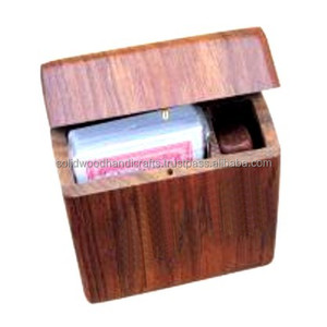 Caja de cartas de madera para jugar artesanías - Product Image 2