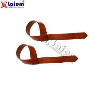 Correas de cuero ajustables para gimnasio en casa, accesorio de equipo de fitness para levantamiento de pesas y entrenamientos de Culturismo - Product Image 3