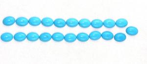 Collection de pierres précieuses en turquoise naturelle de qualité AAA, 185 carats, 21 pièces, forme ovale lisse, bleu ciel, effet étoile scintillante, 13x18 mm - Product Image 3