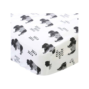 Drap de lit de bébé personnalisé 100 coton biologique avec motif personnalisé avec étiquette et emballage de logo privés - Product Image 1