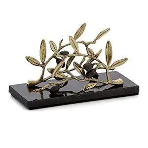 Servilletero de oro Vertical de rama de olivo - Product Image 1