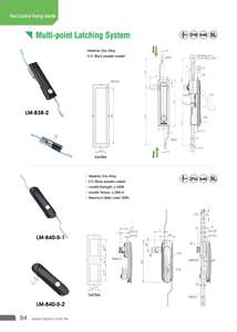 LM-840-5-1 Solar Energy Equipment 3 Point Latching System Swing Handle Lock Latch IP54 Rated Zinc Die Casting <b>Black</b> Powder - Product Image 2