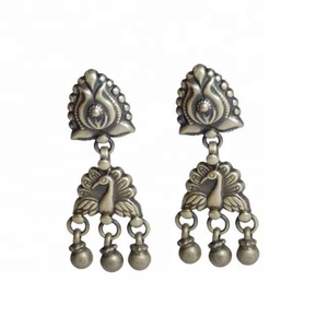 Wholesale 925 <b>Sterling</b> <b>Silver</b> <b>Stud</b> <b>Earrings</b> Rose Gold Rhodium Plated Plain Indian Bezel Setting Jewelry For Anniversaries Gifts - Product Image 1