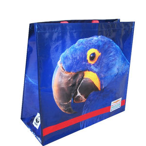 High Quality Blue PP Woven <b>Shopping</b> <b>Bag</b> <b>Reusable</b> Long-Lasting Heavy-Duty Plastic Lamination Printing Cartoon Pattern KIM DUC - Product Image 1