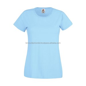 Vente en gros sur mesure T-shirts d'été brodés en chenille rose longue serviette Fabricants de t-shirts pour femmes grande taille pour vêtements douaniers BD - Product Image 5