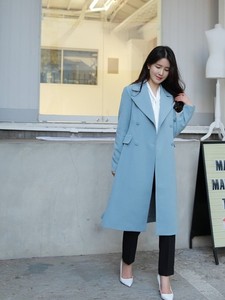 De alta calidad de la venta al por mayor las mujeres camello hecho a mano abrigo de lana - Product Image 3