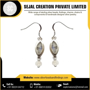 Indian <b>Top</b> Supplier 925 Sterling Silver Gemstone Earrings for <b>Weddings</b> Parties and Gifts - Product Image 5