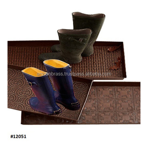 <b>Old</b> Fashion Antique Multi Purpose <b>Boot</b> Tray Storage Tray Heavy Duty Rectangular Metal <b>Boot</b> Tray Premium Quality - Product Image 1