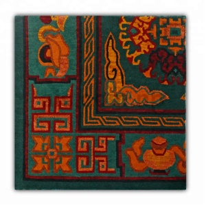 พรมทิเบตทำมือ - พรมคุณภาพสูง - พรมขนสัตว์เนปาลสำหรับใช้ภายในอาคาร - ตกแต่งเบาะรถยนต์ - Product Image 4