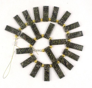 Cuentas de Briolette facetadas de jaspe de ágata Natural de 12 \ "de largo, forma rectangular para hacer collares hermosos de estilo clásico - Product Image 2