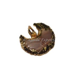 Colgantes de ágata, Luna, Electro - Product Image 1