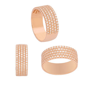 Meilleur prix Bague indienne en or rose 18 carats avec diamant - Product Image 1