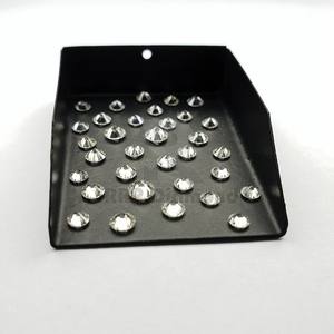 Pack de diamants synthétiques de couleur SI pureté, 0.20 à 0.29, 8mm, pack de mélange de perles en vrac, poli, CVD, HPHT - Product Image 4