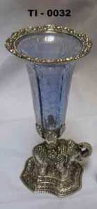 Elegant Antique-Style Handmade Brass Crystal Leaf <b>Candelabra</b> for Wedding Use Metal Glass Candleholder Combination Other Types - Product Image 3