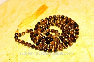 ลูกประคำไทเกอร์อาย โยคะ มาลา ลูกปัดเชื่อมต่อกัน ลูกประคำธรรมชาติ สไตล์โบฮีเมียน หินกึ่งมีค่า ขนาด 8 มม. สร้อยคอพุทธศาสนา ของขวัญสำหรับงานปาร์ตี้ - Product Image 4