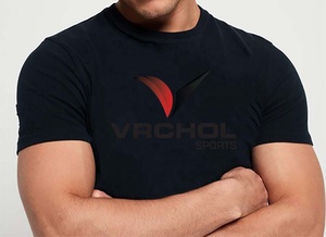 T-shirt à manches courtes pour jeune adulte motif solide avec fonction de séchage rapide col en O tailles personnalisées couleurs pour les gymnases de mode réguliers - Product Image 3