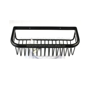 Wall Hanging Iron Bathroom Storage <b>Shelves</b> Punch-Free Shampoo <b>Basket</b> Rack for Shower Gel Kitchen Seasoning Punch-Free Shampoo - Product Image 1