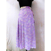 Longue jupe portefeuille style Boho, vêtements pour femmes, coupe du ventre, imprimé floral