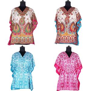 Vestido de caftán corto para fiesta formal, último diseño de talla grande, Abaya árabe 2025, caftán de diseño Floral estampado a mano de alta calidad - Product Image 2