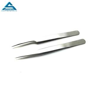 Pince à cils J2 en acier inoxydable et nouveau volume pour sourcils Pince à épiler à extension à pointe droite et incurvée - Product Image 2