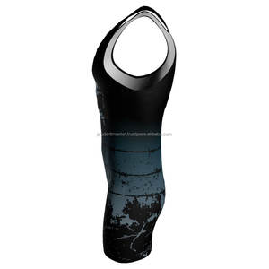 Maillot de lutte en Spandex pour jeunes hommes et filles, ensemble de pièces, personnalisé - Product Image 3