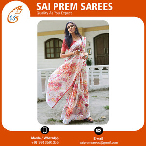 ชุดส่าหรีผ้าไหมสำหรับปาร์ตี้งานแต่งงานผ้าคอตตอนดีไซน์ใหม่ล่าสุด - Product Image 6