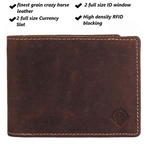 <b>Indian</b> Manufactured Vintage Genuine Leather Mens Wallet with Card Holder Coin Pocket and Cash Compartment Available For Sale - Product Image 2