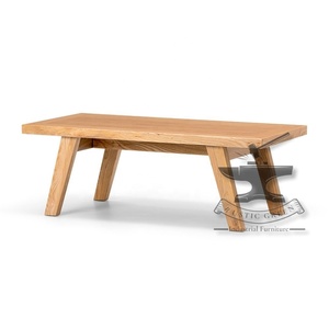 Table basse portable vintage en bois massif d'acacia petits meubles de salon et de maison - Product Image 6