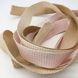 ริบบิ้นผ้าซาตินผ้าคอตตอนออร์แกนิกริบบิ้นสองชั้น7004 10มม./15มม. จากญี่ปุ่น - Product Image 1