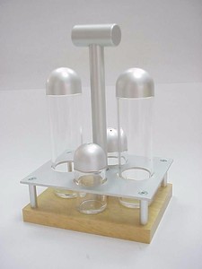 โหลใส่เครื่องเทศทรงสี่เหลี่ยมพร้อมฝาไม้ไผ่เคลื่อนย้ายได้ - Product Image 4