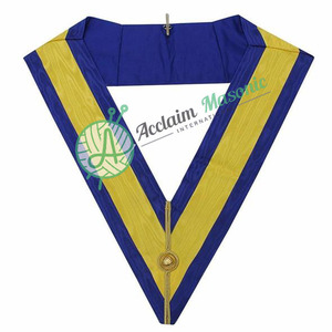 AMD Regalia Collier d'officiers alliés Tissu brodé Regalia maçonnique avec décoration en dentelle Badge à coudre - Product Image 1