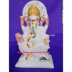 Alabaster Unique Marble Ganesh Statue - Product Image 1
