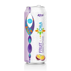 น้ำว่านหางจระเข้คุณภาพสูง 500 มล. รสผลไม้สดแท้ บรรจุกระป๋อง ผสมเมล็ดเจีย ผลิตจากว่านหางจระเข้แท้ - Product Image 2