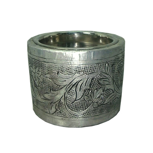 Gravure Design Photophore Bougie Décoratif Bougeoirs Métal Aluminium Décoration Maison - Product Image 1