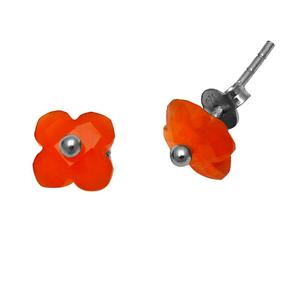 ต่างหูห่วงอัญมณีคาร์เนเลี่ยน925แท้ทำด้วยมือชุบทองสำหรับสวมใส่ทุกวันงานแต่งงานของขวัญ - Product Image 1