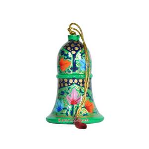 Adornos Navideños de Madera Hechos a Mano con Diseño Kashmirí Indio, Campanas Colgantes para Árbol de Navidad, Color y Diseño Personalizables - Product Image 4