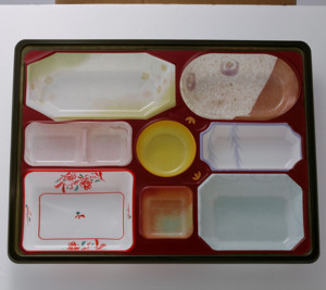 Contenants de luxe à emporter boîte à lunch en papier jetable emballage alimentaire en papier japonais livraison de sushis - Product Image 2