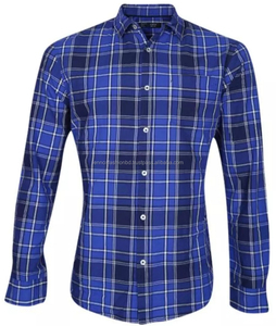 Los hombres camisas vestido 100% algodón Camisa de franela de camisas - Product Image 3