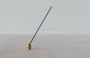 ธูปทองเหลืองโบราณที่วางธูปไม้และเมล็ดพันธุ์ที่มีคุณภาพสูงหัวกลมสำหรับกลิ่นน้ำหอมขนาดเส้นผ่าศูนย์กลาง3มม. - Product Image 2