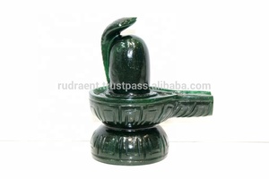 Pierre précieuse d'aventurine verte spirituelle, lingam de Shiva sculpté à la main, environ 4 pouces, Rudra Gems IN;10122740, religieux - Product Image 5