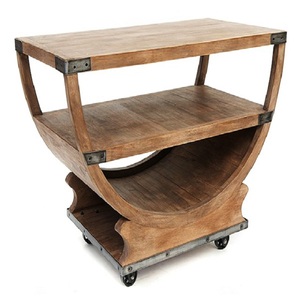 Aparador de Hierro y Madera de Estilo Industrial Moderno, con Altura Ajustable, para el Comedor del Hogar, de Eastern Furniture - Product Image 4