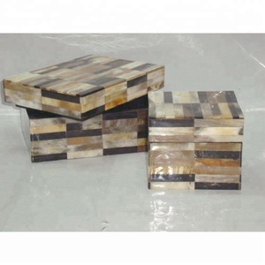 Natural Buffalo Horn Designer Jewelry Box 2024 Top Selling Natural Horn <b>Wooden</b> <b>Jewellery</b> Box - Product Image 1