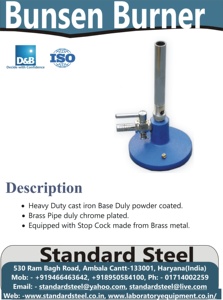 Đầu Đốt Bunsen Trong Phòng Thí Nghiệm Thiết Bị Phòng Thí Nghiệm Đầu Đốt Gas Bunsen Với Thiết Bị Phòng Thí Nghiệm Hóa Học Dừng Vòi - Product Image 2