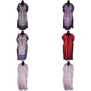 Robe Marocaine Longue Caftan À Vendre Main Bloc Imprimé Caftan Fait Main Indien Caftan Abaya Kaftan Caftan Arabe Jalabiya Dubai - Product Image 1