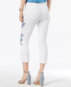 Pantalones Vaqueros Bordados Simples para Mujer, Oferta - Product Image 2